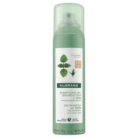 Champú seco Klorane con Ortiga y color, 150 ml