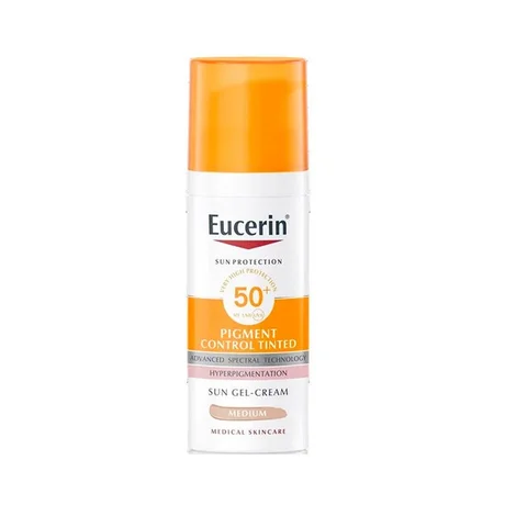 Gel-crema seca con protección contra el aceite y el tiempo de Eucerin SPF 50+