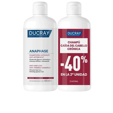 Champú Anáfase Dúcray 2x400ml (antifall, Tamaño: 2 x 400 ml, Color: No especificado, Capacidad: 400 ml)