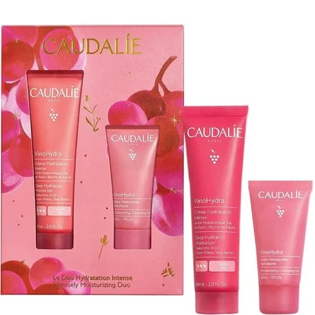 Caudalie VinoHydra Duo Hydration Intense - 60ml Rich Hydrating Cream + 30ml Gentle Cleansing Gel