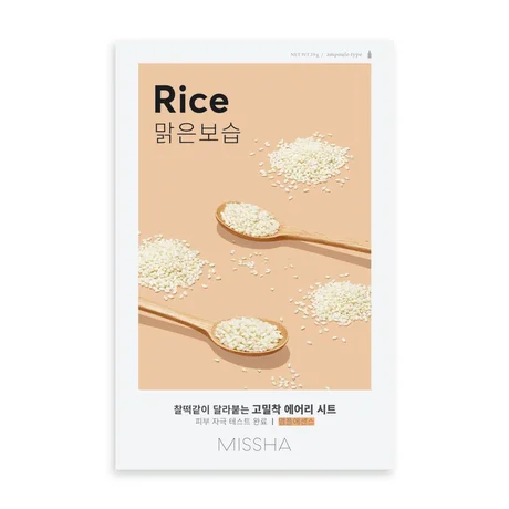 Masque facial en tissu Missha Airy Fit au riz 19g