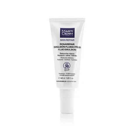 Fluide émulsif apaisant Rosarepair MARTIDERM FPS 30+ 40 ml