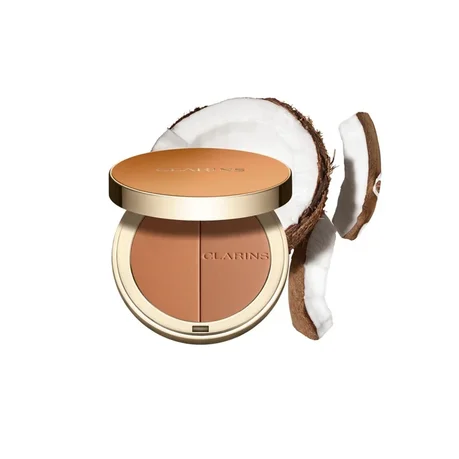 Poudre Compacte Clarins Ever Bronze Duo - 30g, Doré Tan, Coucher de Soleil