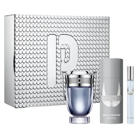 Paco Rabanne Invictus Eau de Toilette Set (100ml + 150ml Deodorant + 10ml Travel Spray)