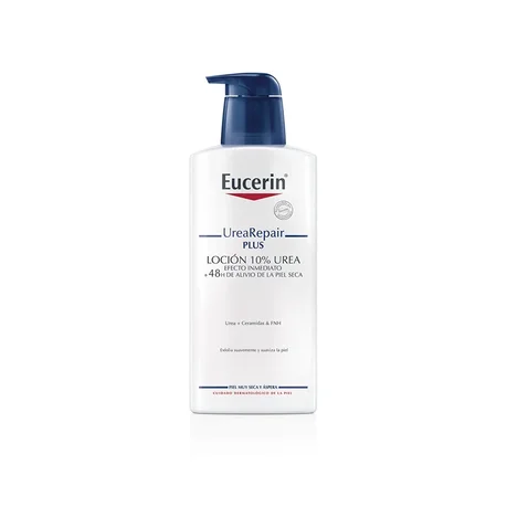 Lotión Eucerin UreaRepair Plus, con el 10% de urea, para piel seca y muy seca