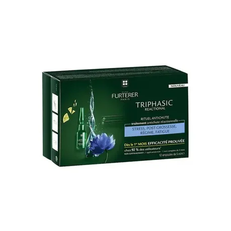 RENE FURTERER Triphasic Reactional Antichute - 3-Month Treatment for Hair Loss