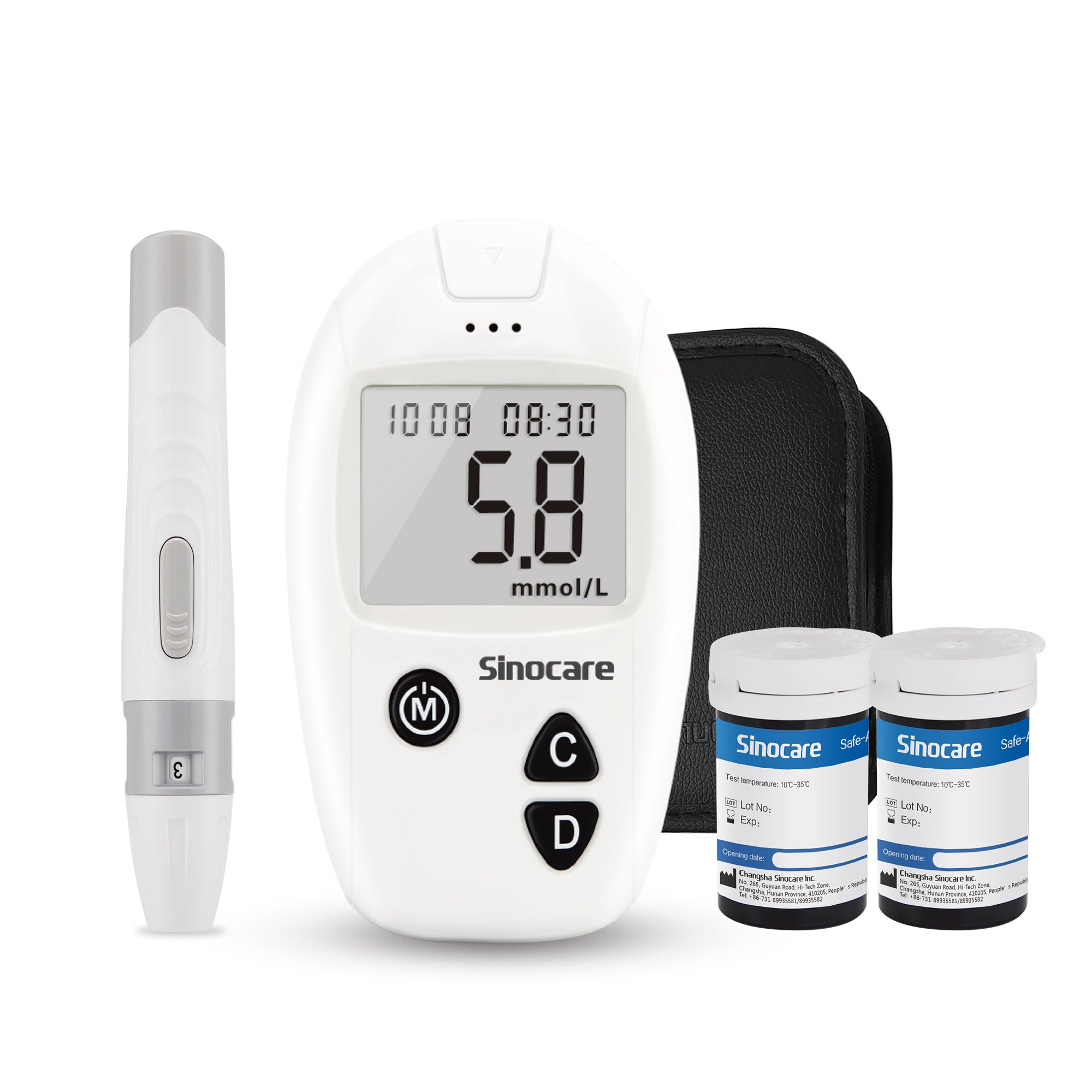 Monitor de glucosa en sangre Sinocare Safe Accu