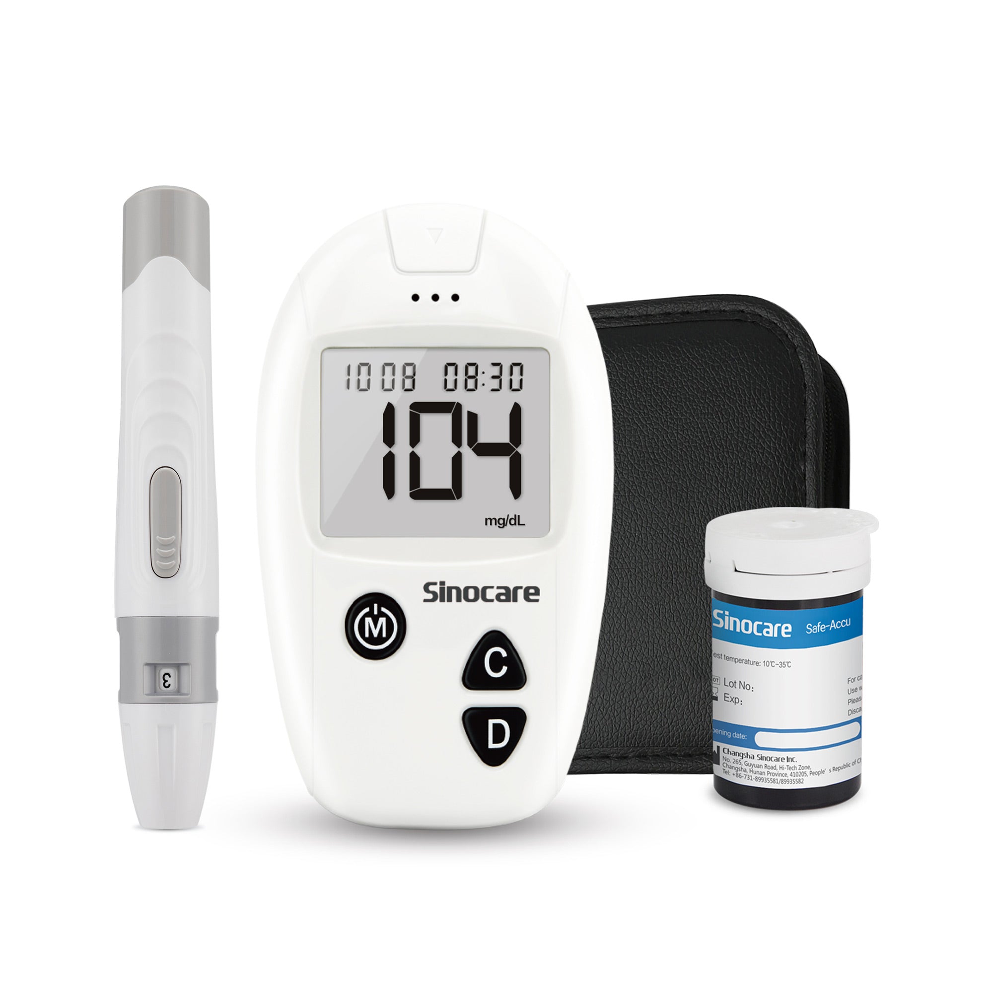 Monitor de glucosa Sinocare Safe Accu con gran memoria