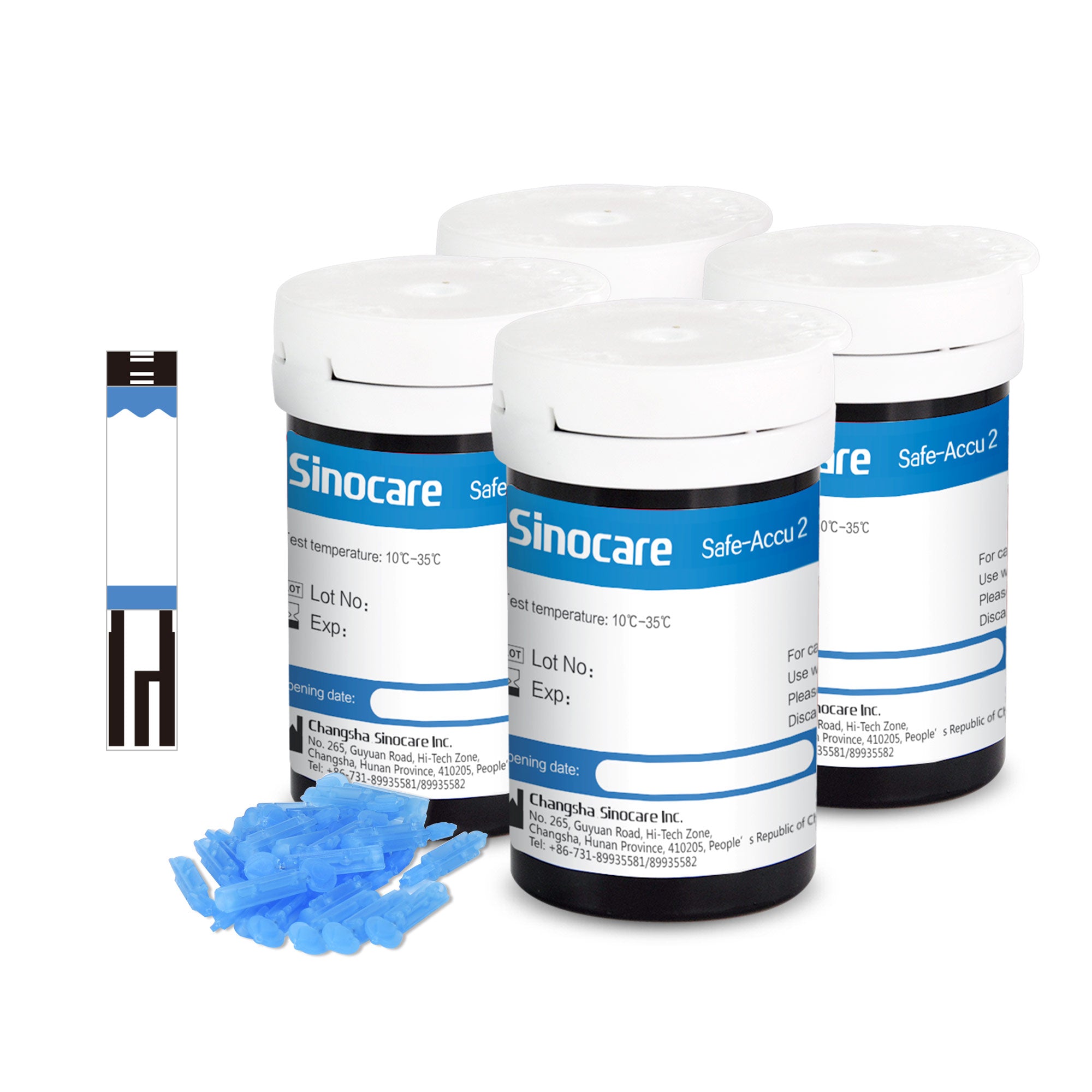 Monitor de glucosa Sinocare Safe Accu 2 con tecnología avanzada, 200 memorias