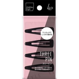 Matsukiyo Three Pin Hair Clip Set (4 Pieces)