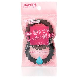 Mapepe de goma negro mate para el cabello (conjunto de 2 piezas) Chantilly
