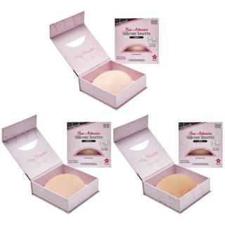 Insertos de silicona sin adhesivo Hollywood Fashion Secrets - Oscuros, Tamaño 10 cm (3,94 pulgadas), Negro