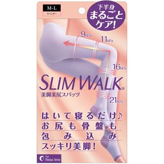 Calcetines de compresión Slim Walk con dedos abiertos, lavanda, M-L