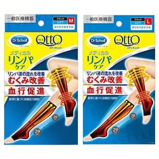 Calcetines de cuidado linfático Medi Qtto de Dr. Scholl Japón, Negro, L