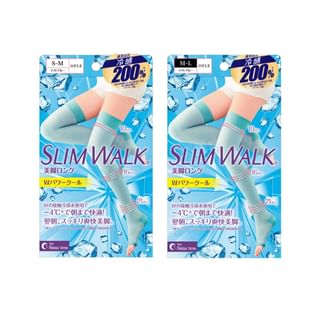 Calcetines de compresión fresca abiertos Slim Walk, azul, S-M