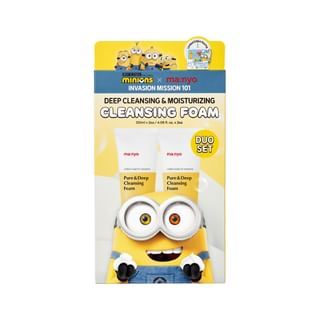 Set de dúo de espuma limpiadora ma:nyo Edición Minions Pura y Profunda