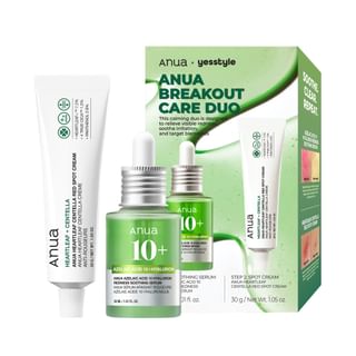 Anua Breakout Care Duo Set - 10% Azelaic Acid Serum & Centella Cream