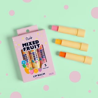 Rude Cosmetics Mixed Fruit Lip Balm Trio