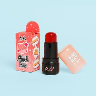 Rude Cosmetics - Colección Manga Chibi - Lápiz de tinte labial y rubor jelly! - 3 colores Koneko - 5g