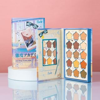 Paleta de cosméticos Rude Cosmetics Chibi Manga de 15 colores - Un día en la Academia Actitud