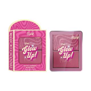 Rude Cosmetics - Le Glow Up ! Duo de Blush - 6 Teintes Corail - 6,8g