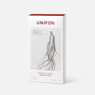 UNIFON Black Ginseng Firming Sheet Mask, 5 Pieces