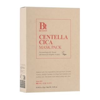 Set de mascarillas faciales Benton 2024 Centella Cica - 23g x 10 hojas
