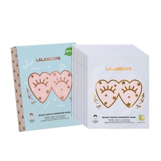LALARECIPE Heart Goggle Moisture Mask Set, 7g x 10 Sheets