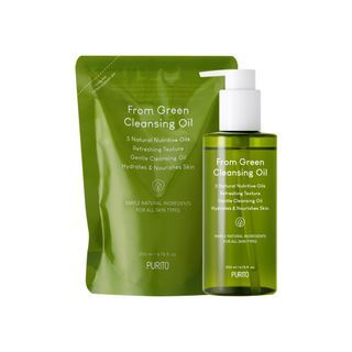Set Purito SEOUL Aceite de Limpieza Verde - 200 ml de Aceite + Recarga de 200 ml