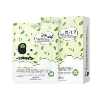 Kit de mascarilla en hoja esfolio con extracto de frijol negro y niacinamida