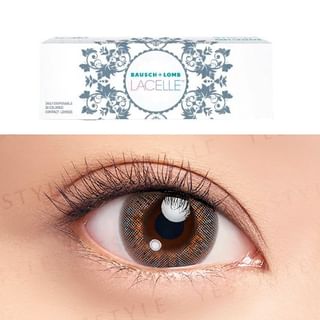BAUSCH+LOMB - Lente de contacto de color icónica Lacelle para uso diario, Marrón (paquete de 30 unidades)