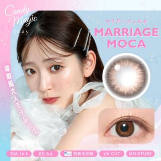 Lentes de contacto diarias Candy Magic - Bloqueo de luz azul, Moca, paquete de 10 (P-6.50)