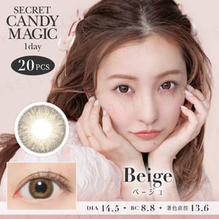 Lentes de contacto Candy Magic 1 día - Beige, 20 unidades (P-2.75)