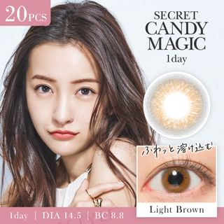 Lentes de contacto teñidas secretas Candy Magic - Marrón claro, 20 unidades (P-6.00)