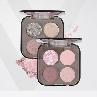 Paleta de sombras de ojos cuadruples VEECCI con destellos S02 5,2g