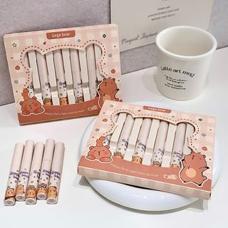 Seta Gege Bear Happy Party Light Mist Mud Labial, 2g x 6 unidades