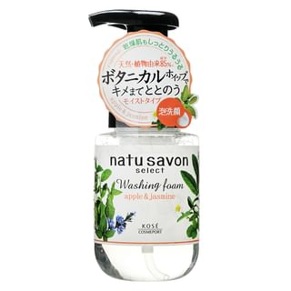 Kose Natu Savon Select Washing Foam Apple & Jasmine, 180ml