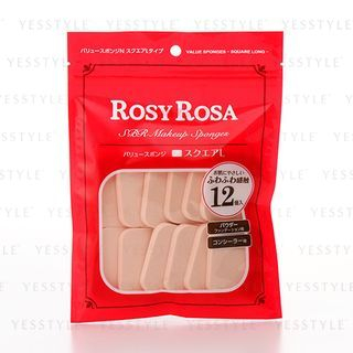 Esponja de maquillaje Chantilly Rosy Rosa SBR, Cuadrada larga (12 uds)
