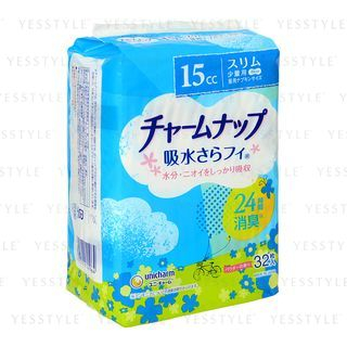 Unicharm Charm Absorbent Liners, 19cm x 32 pieces