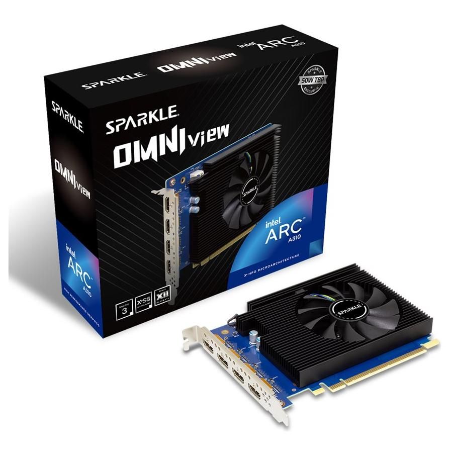SPARKLE Arc A310 OMNI View Graphics Card - 4GB GDDR6 - PCIe 4.0 x8 - 4 HDMI