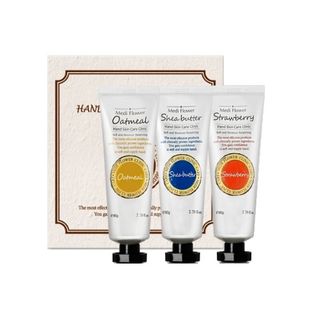 Set de crème pour les mains MediFlower (avoine, beurre de karité, fraise)