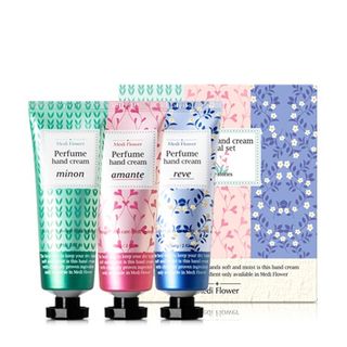 Ensemble de crèmes pour les mains parfumées MediFlower (Minon, Amante, Révélation) - 3 pièces