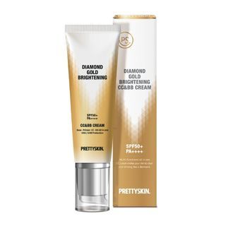Crema CC y BB Iluminadora con Diamante y Oro de Pretty Skin 50g