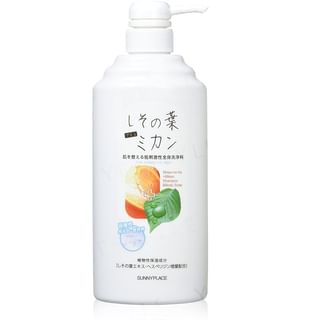 Champú y gel de ducha suave para piel sensible SUNNYPLACE Shi-so-no-ha Plus Mikan, 600 ml
