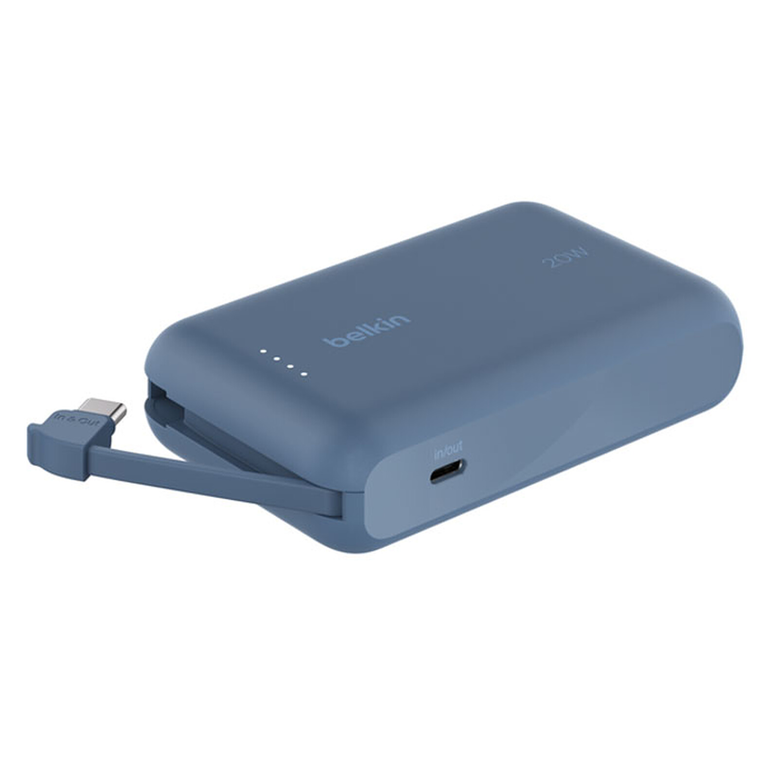 Belkin 10K 20W External Battery with Integrated USB-C Cable (Blue)