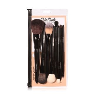 Conjunto de pinceles de maquillaje Coringco Negro de 8 piezas