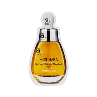 MIGUHARA 3-Step Whitening Mask Pack (1.7ml + 2ml + 23ml)