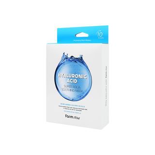 Set de mascarilla calmante Farmstay con ácido hialurónico (25 ml x 10 hojas)