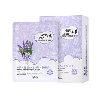Set de máscaras faciales con esencia herbácea Esfolio (25 ml x 10 unidades)