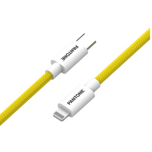 Câble Lightning Pantone 1,5 m Blanc et Jaune